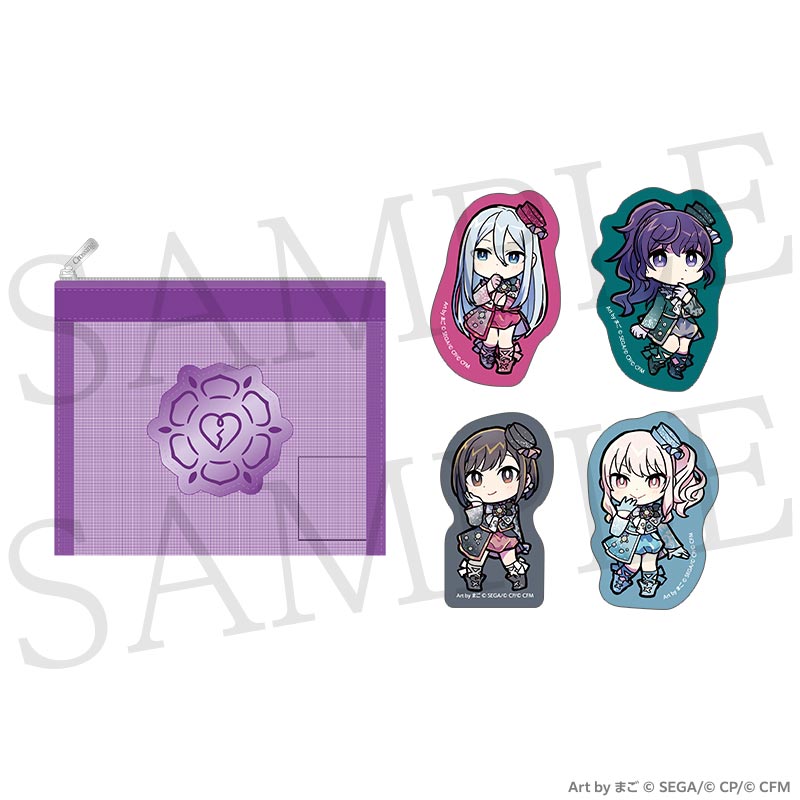 Project Sekai 6th Crossing unit mesh pouch+sticker set