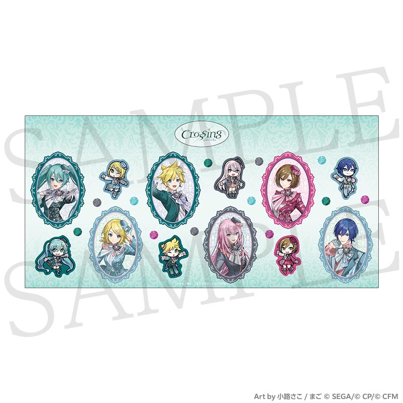 Project Sekai 6th Crossing unit puffy glitter sticker sheets