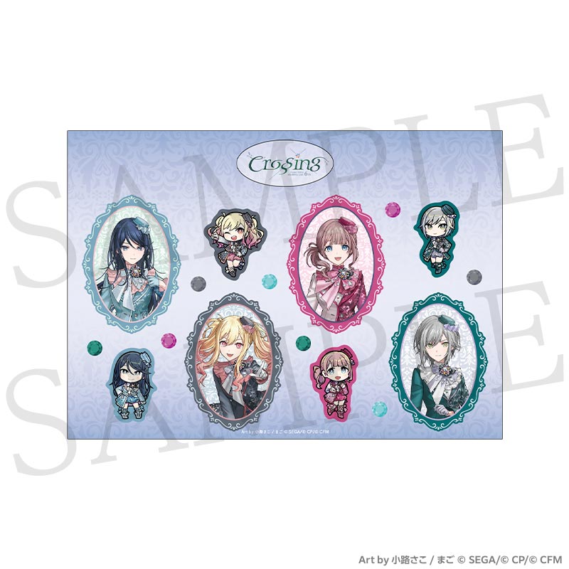 Project Sekai 6th Crossing unit puffy glitter sticker sheets
