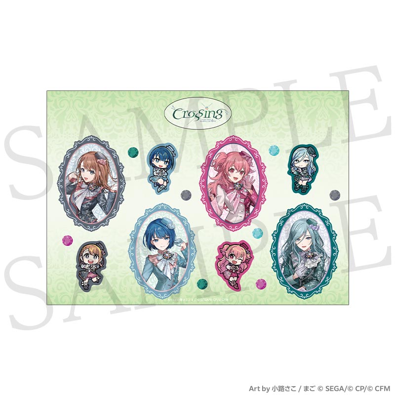 Project Sekai 6th Crossing unit puffy glitter sticker sheets