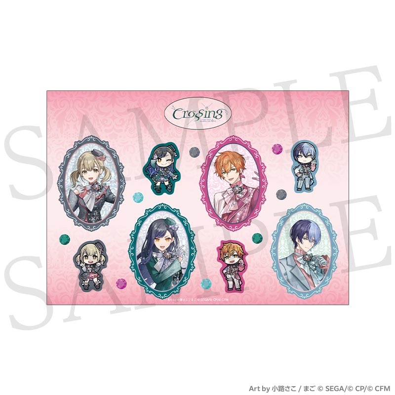 Project Sekai 6th Crossing unit puffy glitter sticker sheets