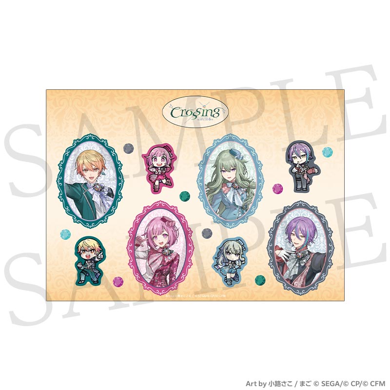 Project Sekai 6th Crossing unit puffy glitter sticker sheets