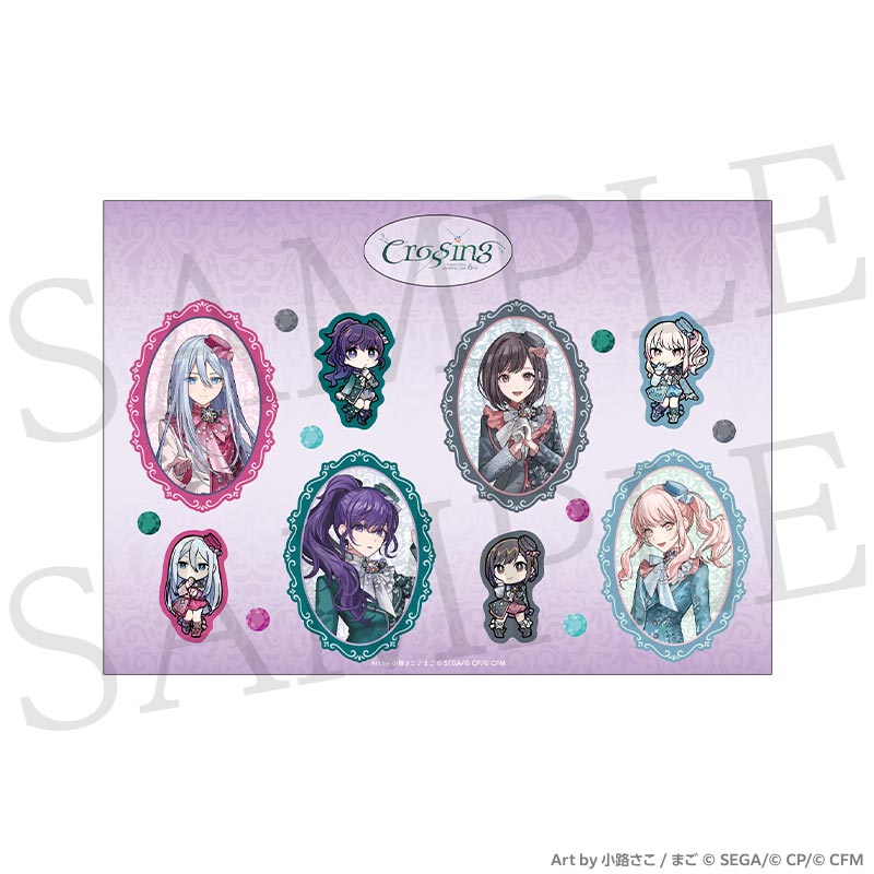 Project Sekai 6th Crossing unit puffy glitter sticker sheets
