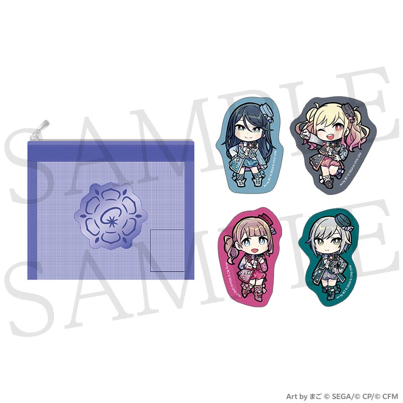 Project Sekai 6th Crossing unit mesh pouch+sticker set