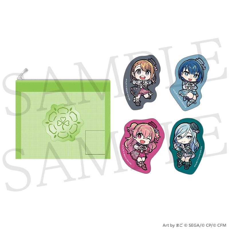 Project Sekai 6th Crossing unit mesh pouch+sticker set