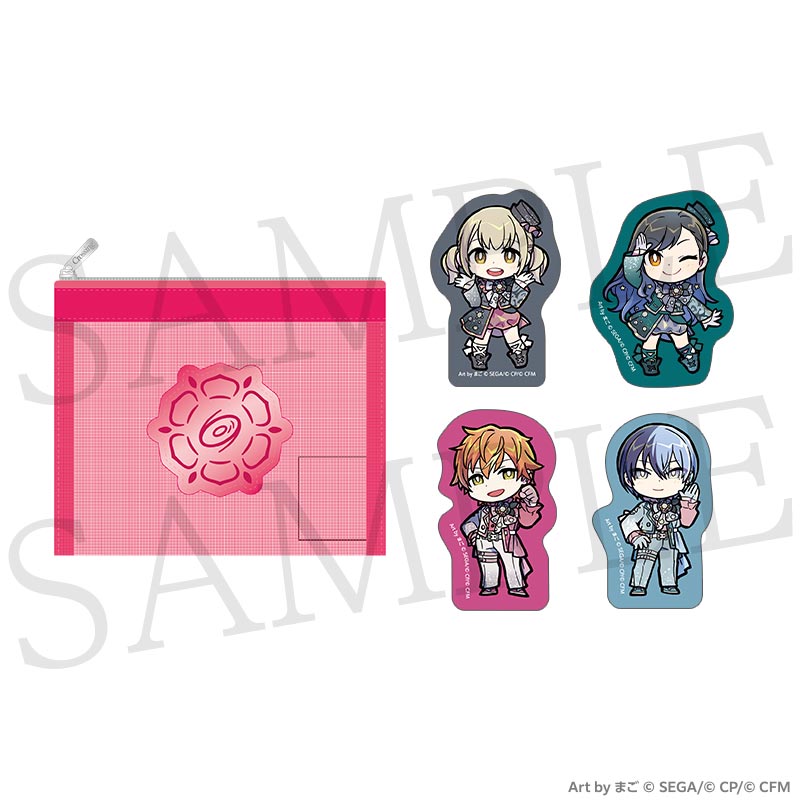 Project Sekai 6th Crossing unit mesh pouch+sticker set