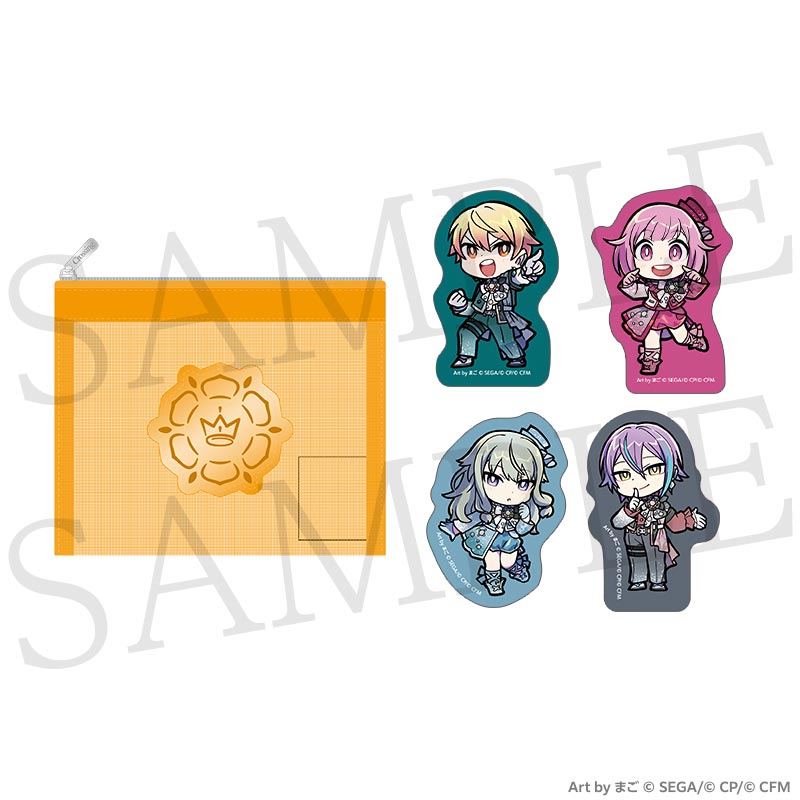 Project Sekai 6th Crossing unit mesh pouch+sticker set